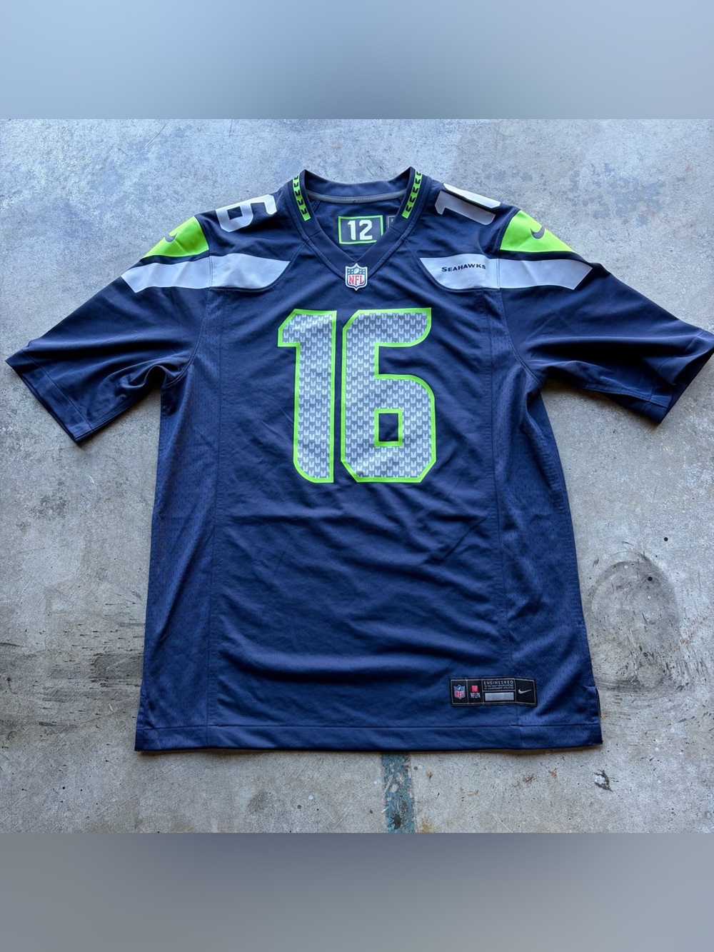 Men's Seattle Seahawks Tyler Lockett Nike Navy Game Jersey